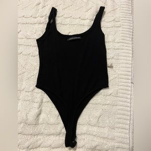 Naked Wardrobe Black Thong Bodysuit